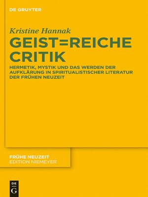 cover image of Geist=reiche Critik
